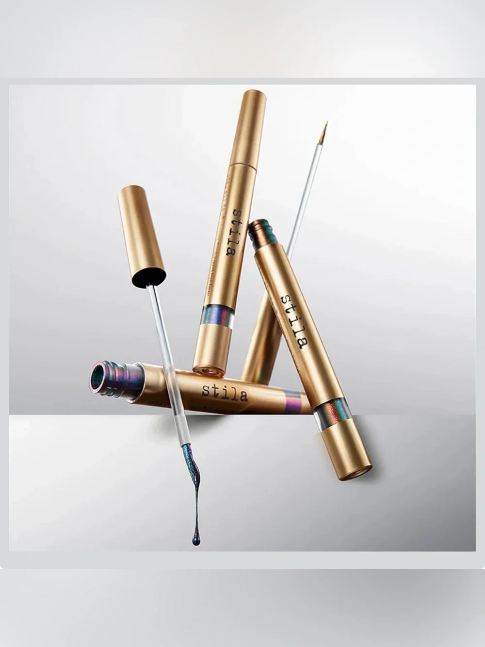 Stila Multichrome Liquid Eyeliner — Iridescent Pink-Green